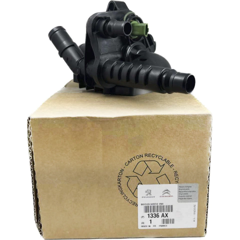 Caja de Salida de Agua + Termostato 100% Original 1.6 8v HDI - 301 308 408 Expert Partner C4 C4 Lounge C-Elysee Berlingo