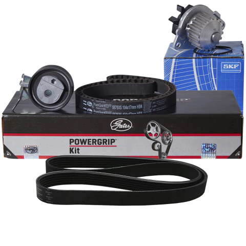 Kit de Distribucion + Bomba de Agua SKF + Correa Poly-V Hutchinson 1.4 8v - 206 207 Partner Berlingo
