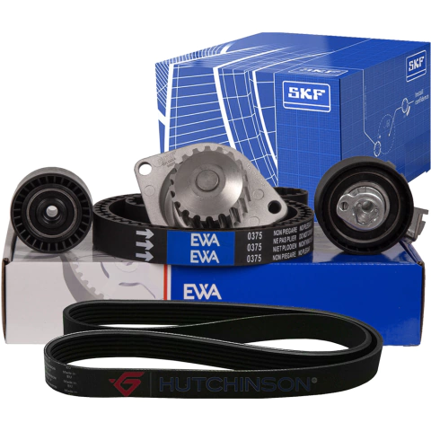Kit de Distribucion EWA + Bomba de Agua SKF + Correa Poly-v Hutchinson 1.6 16v - C3 Aircross C3 Picasso