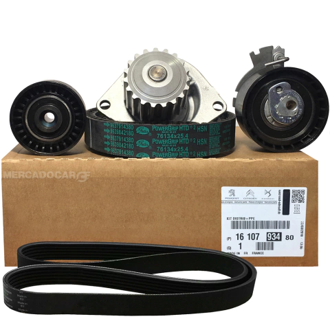 Kit de Distribucion + Bomba de Agua + Correa Poly-v Original 1.6 16v - C3