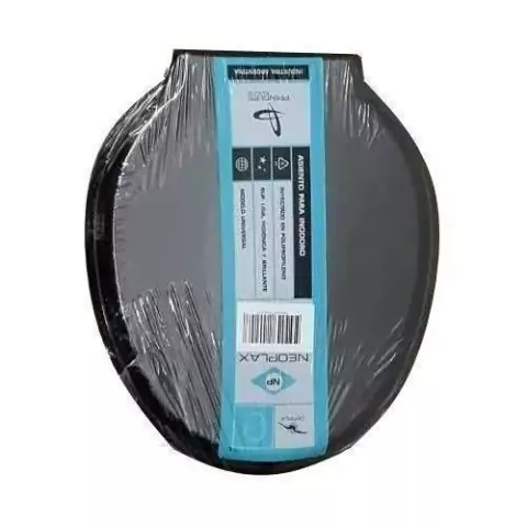 Tapa asiento para inodoro negra universal Pringles Derpla
