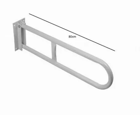 Barral rebatible baño discapacitados 80 cm metalico blanco