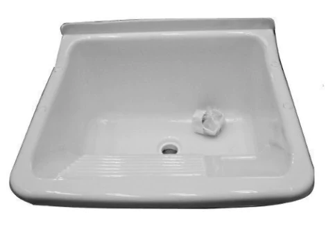 Pileta lavadero 47x43x24 cm Ferrum Traful en PVC blanco para fijar en pared