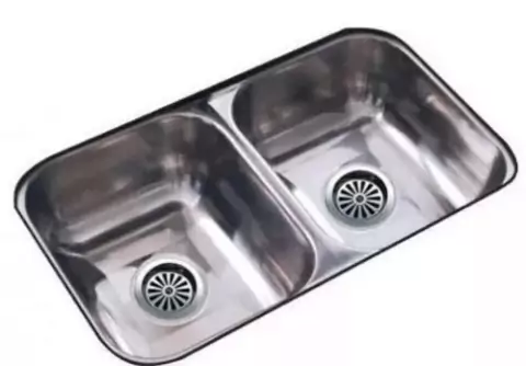 Bacha Doble Cocina Johnson CC28/18 Acero Inoxidable Bajo Mesada 59x34x18