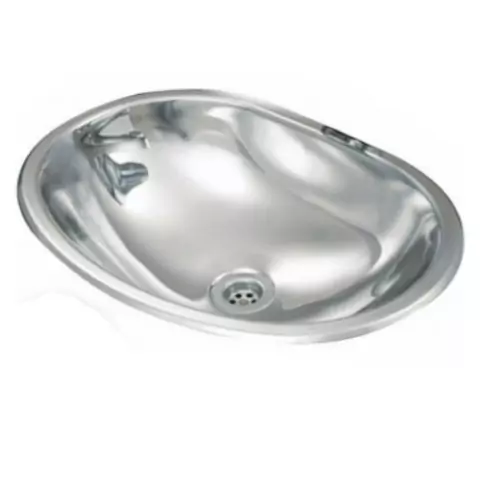 Bacha Baño Oval Johnson OV370L Acero Inoxidable 304 Bajo Mesada