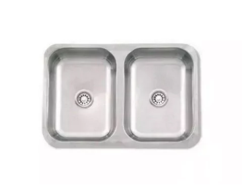 Pileta Cocina Bacha Doble Mi Pileta 57x37x15 104EC Acero 430