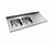 Mesada de cocina bacha doble izquierda Johnson 120x61 acero 304