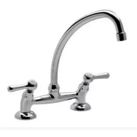 Grifería Cocina FV Margot 416/62L Lever Cierre Cerámico Pico Móvil Cromo