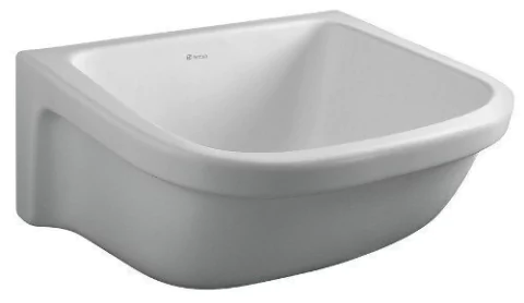 Pileta lavadero Ferrum PLH-B de 60x47x28cm porcelana blanca
