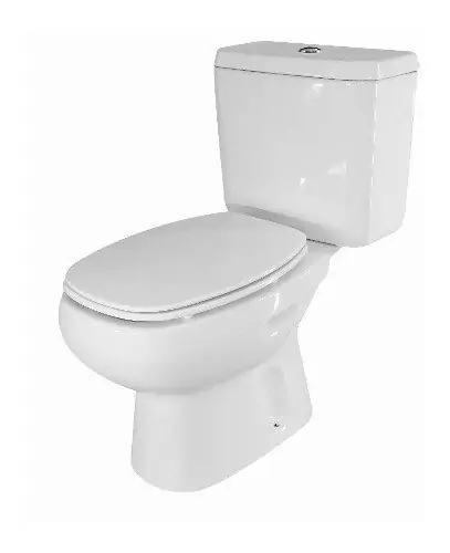 Combo Baño Roca Mónaco Inodoro Largo + Depósito + Asiento Pringles Porcelana Sanitaria Blanca