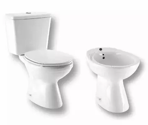 Combo baño inodoro largo Capea Roca + mochila + bide 1agujero