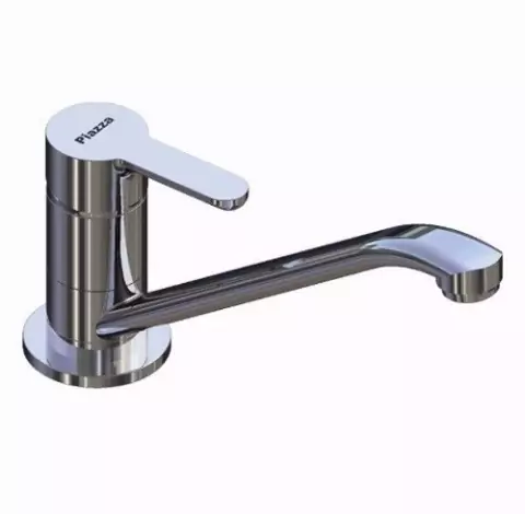 Grifería Cocina Piazza Emblem Monocomando Pico Móvil Aireador Cromada