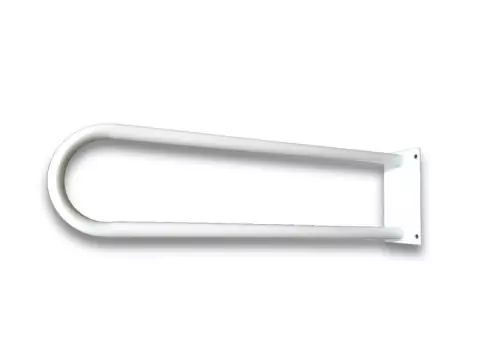 Barral fijo seguridad baño 60x20 cm metálico terminación epoxi blanco