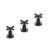 Grifería De Bidet Hidromet Sun Cruz Black 4502 Negro