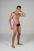 Sunga slip preta com laterais rosa - comprar online