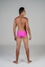 Sunga slip preta com laterais rosa na internet