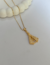 COLAR NOSSA SENHORA CRAVEJADO BANHADO A OURO 18K
