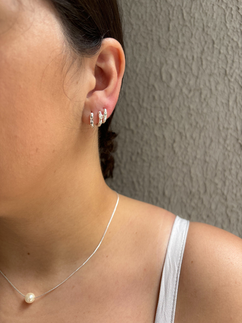 TRIO ARGOLINHA LUZ BANHADA A PRATA 925