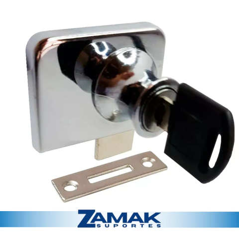Fechadura Dupla para Portas de Armário / Vitrine