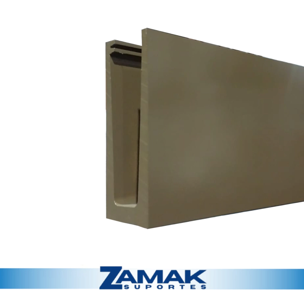 Perfil Sobrepor Infinity para Guarda Corpo Cor Bronze 1002