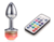 Plug Anal Luzes LED Controle Remoto LED Aço Inox