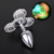 Plug Anal Spinner Luzes Led Giratório Aço Inox