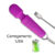 Vibrador Varinha Mágica 14,6x3,4cm USB na internet