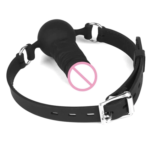 Mordaça Pênis Com Bola De Silicone BDSM Sadomasoquismo