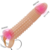 Capa Peniana Aumenta 5cm Com Vibrador Pênis Camisinha Reutilizável Texturizada