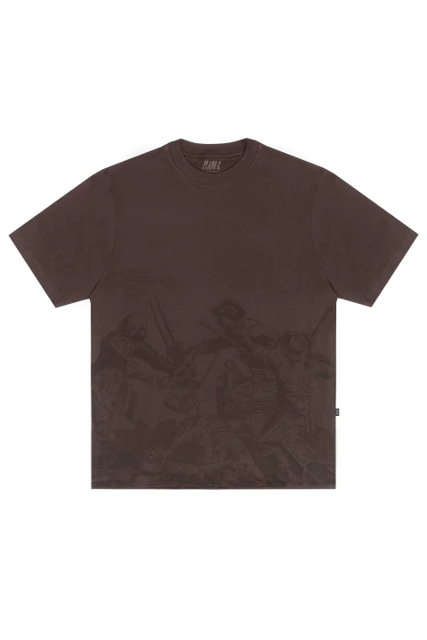 CAMISETA PLANO C "IN VINO VERITAS” (MARROM) - comprar online