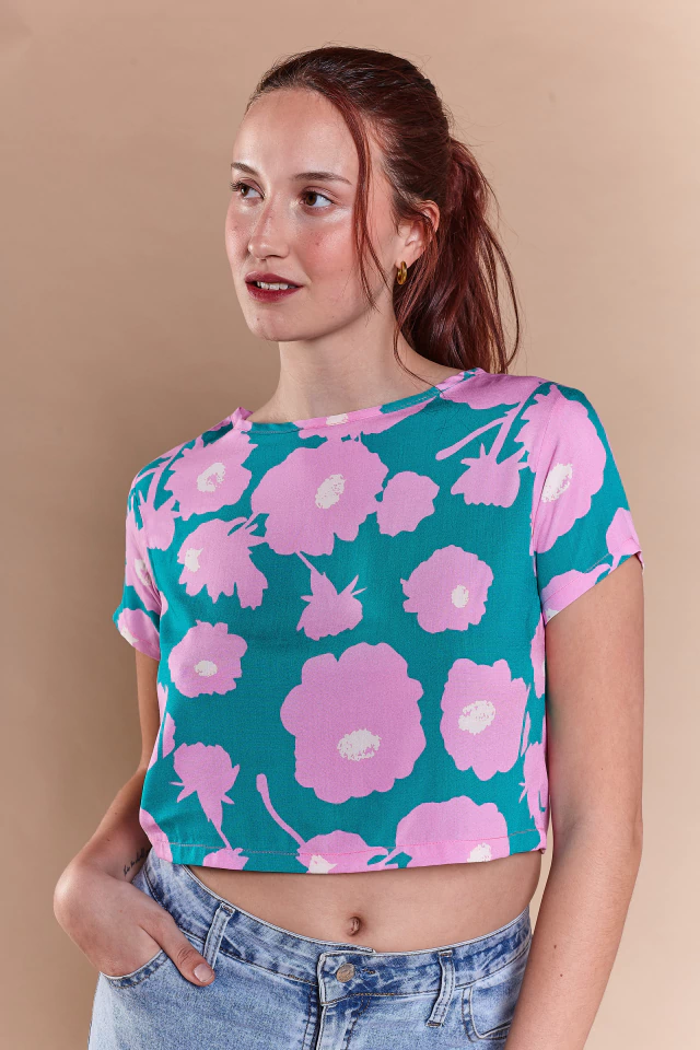 Remera Ojal Verde Y Rosa thumbnail 2