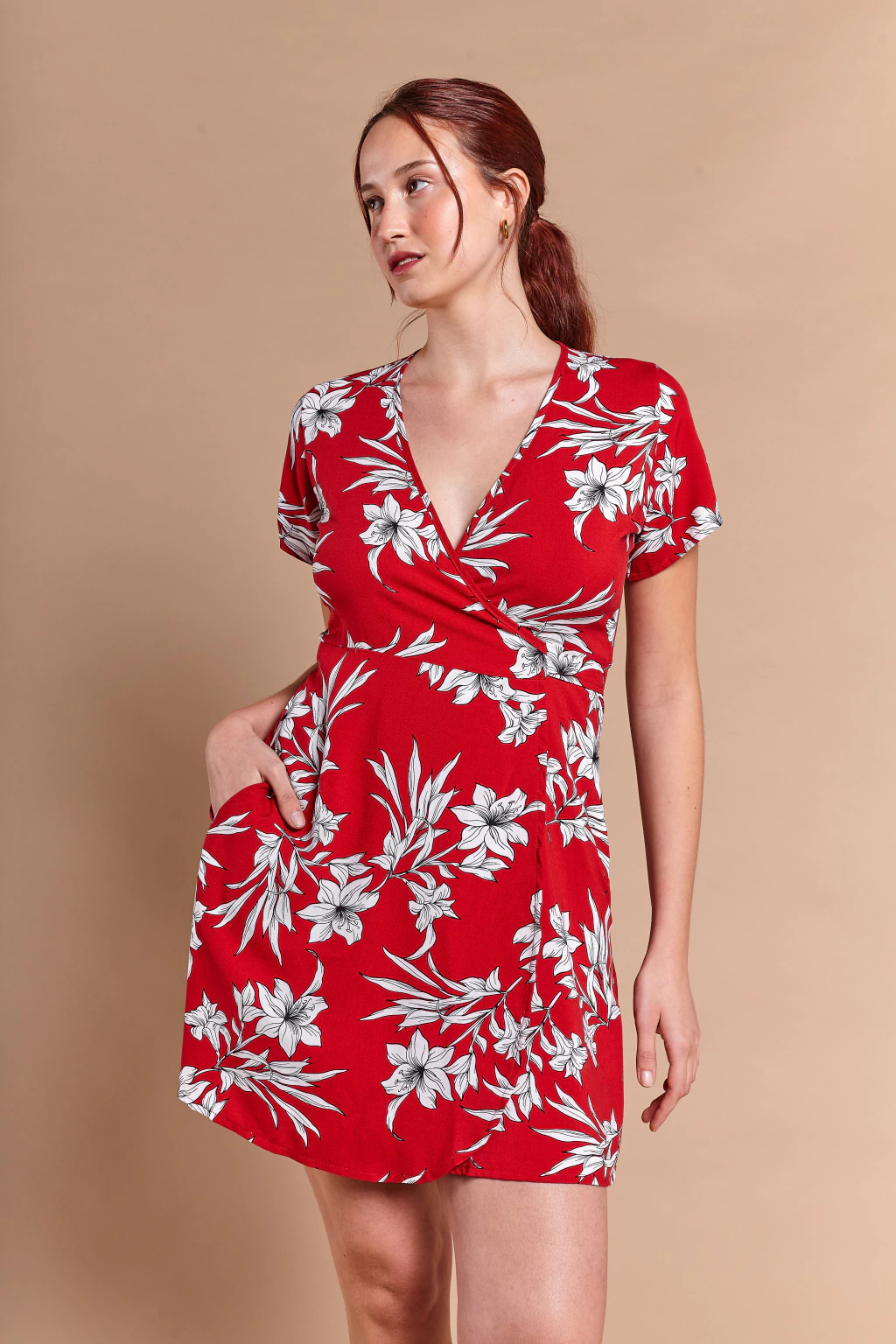 Vestido Dalia Corto Rojo