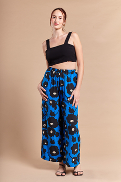 Pantalon Ritmo Largo Azul - comprar online