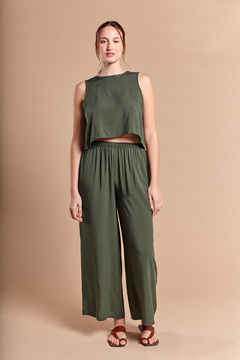 Pantalon Ritmo Largo Verde - comprar online