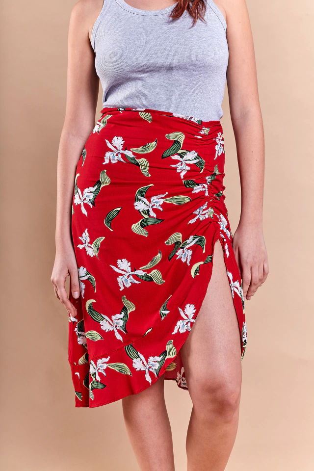 Pollera Frunce Roja thumbnail 2