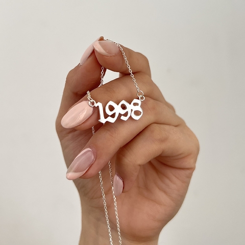 BIRTH YEAR NECKLACE SILVER