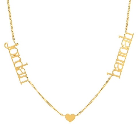 TWO NAMES ONE HEART NECKLACE GOLD