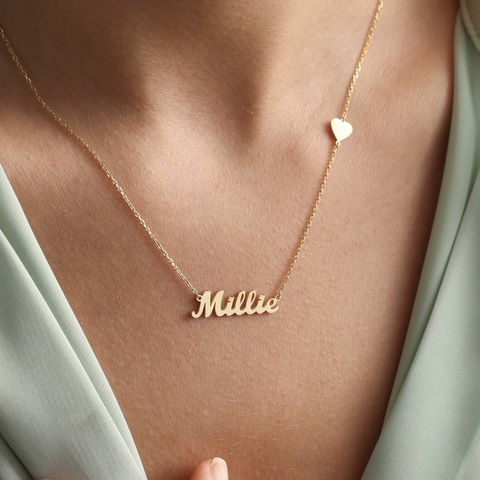 COLLAR NOMBRE + CORAZON