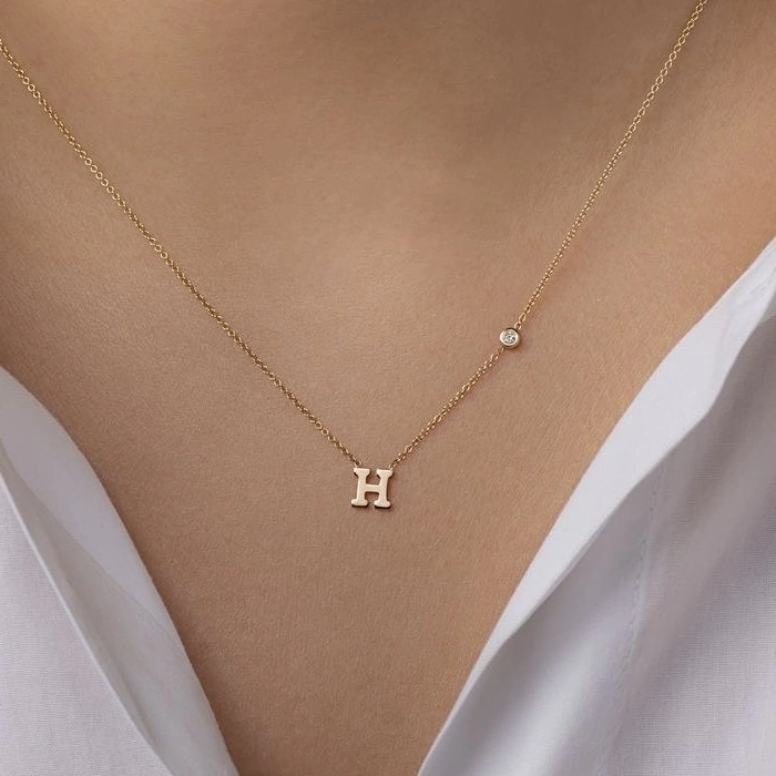 CHOKER DIAMOND + INITIAL