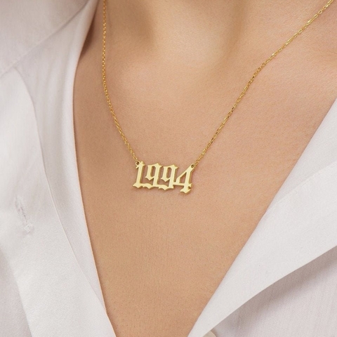 BIRTH YEAR NECKLACE GOLD