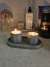 Kit: Plato + 2 Velas de cera de soja - VitDeco