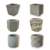 Set Macetas de Cemento x18 unit