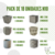 Set Macetas de Cemento x18 unit - comprar online