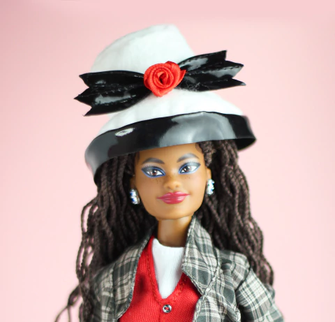 Mini Chapéu Dione Patricinhas de Beverly Hills p/ bonecas escala 1/6 Tucadolls