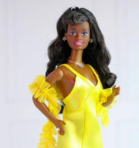 Vestido Super Diva’s Amarelo para bonecas escala 1/6 Tucadolls