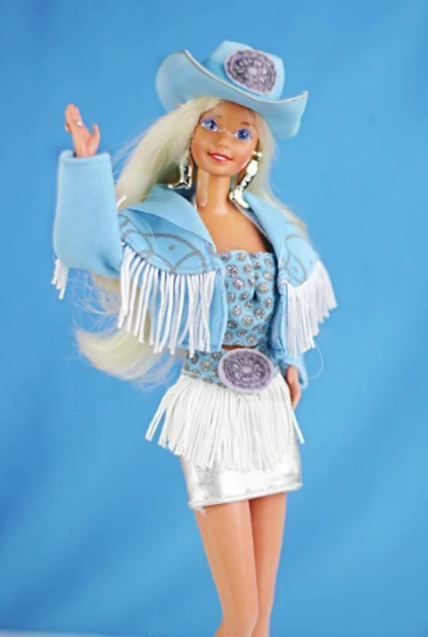 Conj. Country Western Blue Tucadolls para bonecas escala 1/6