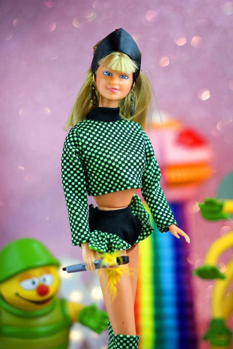 Roupinha Xuxinha Green Chess Tucadolls p/ bonecas escala 1/6