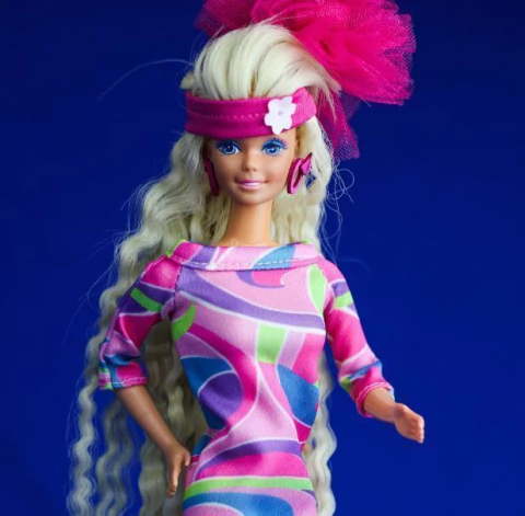 Vestido Totally Hair | Máxi Hair Rosa para bonecas escala 1/6 Tucadolls