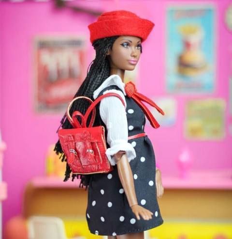 Roupinha Twiggy Poás P&B Tucadolls p/ bonecas escala 1/6