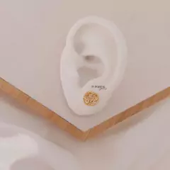 Brinco Orgânico Folheado á Ouro